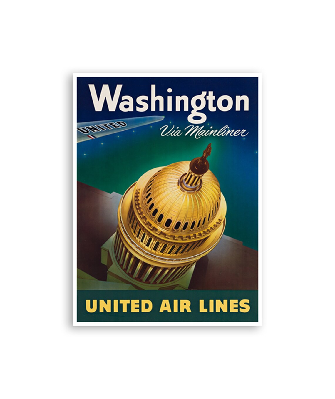 Washington Dc Wall Decor Vintage Poster Print