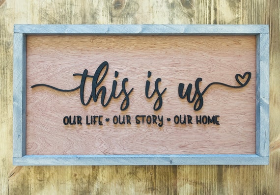 This Is Us Country Sign Family Sign Rustic Sign Home Decor Gift For Her Living Room Decor Farmhouse Sign 3d Design
