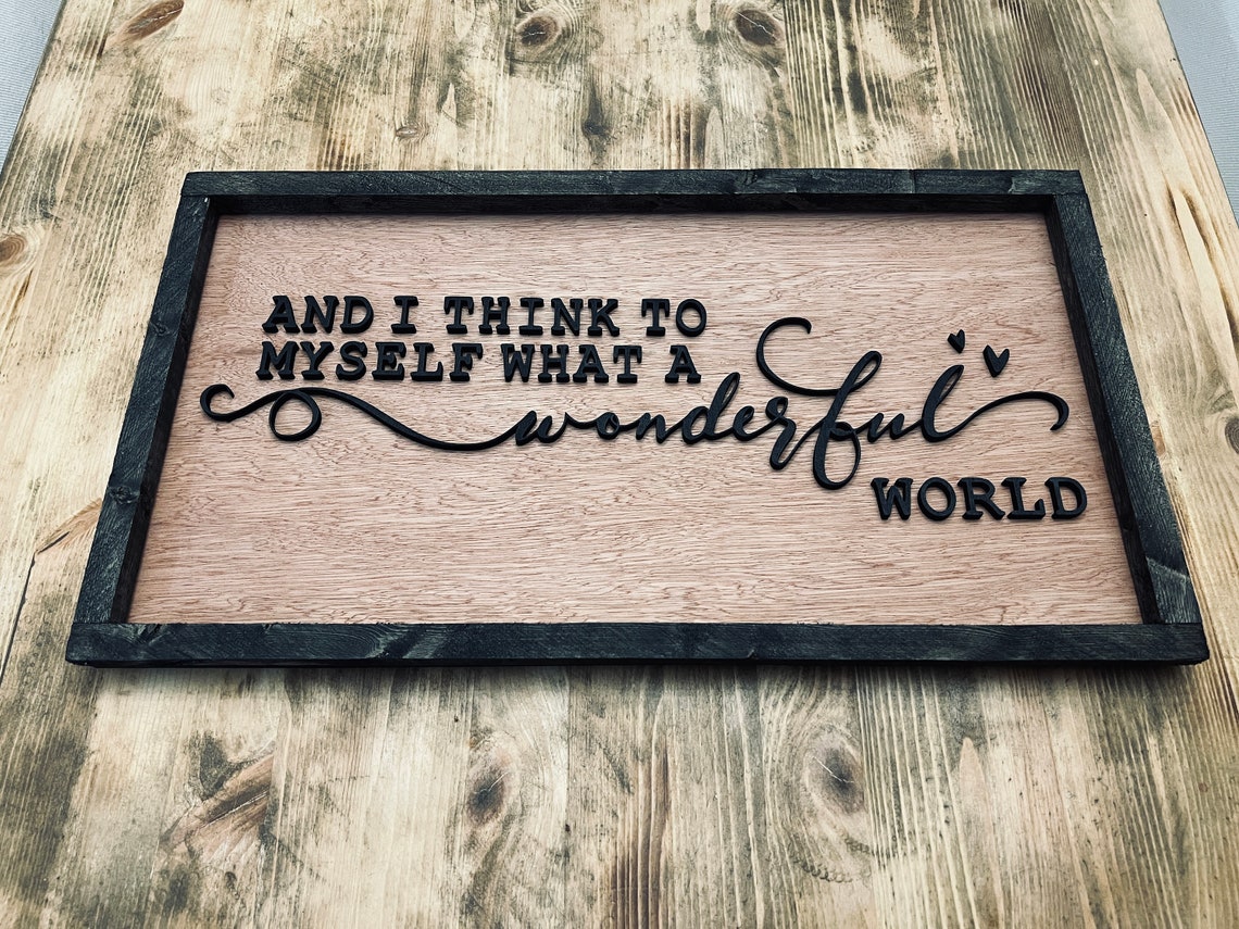 And I Think To Myself What A Wonderful World Lyric Quote Poster - Image 2