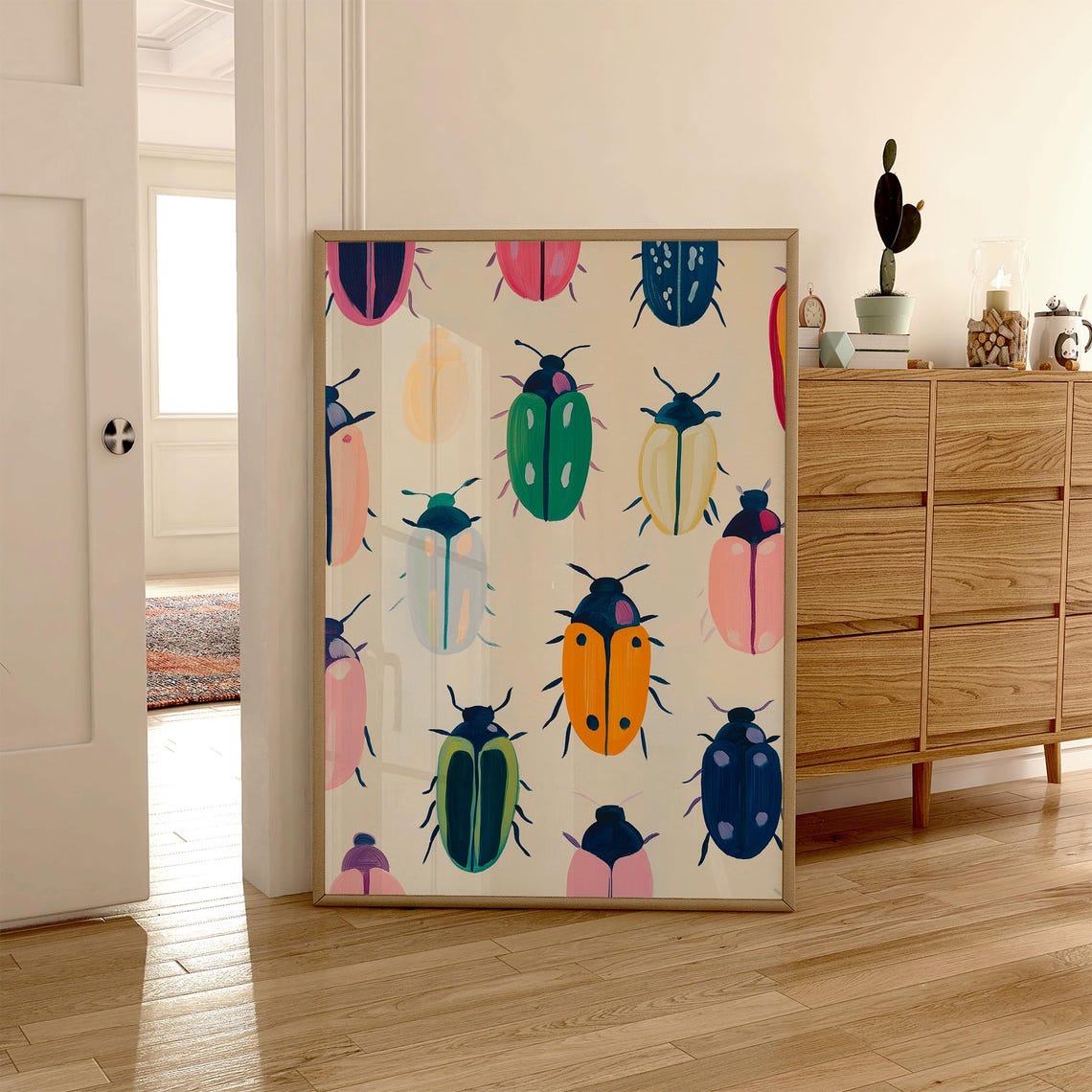 Rainbow Beetles Colorful Insect Print Dopamine Decor Colorful Bug Art Botanical Prints Insects Bugs Boho Nature - Image 6