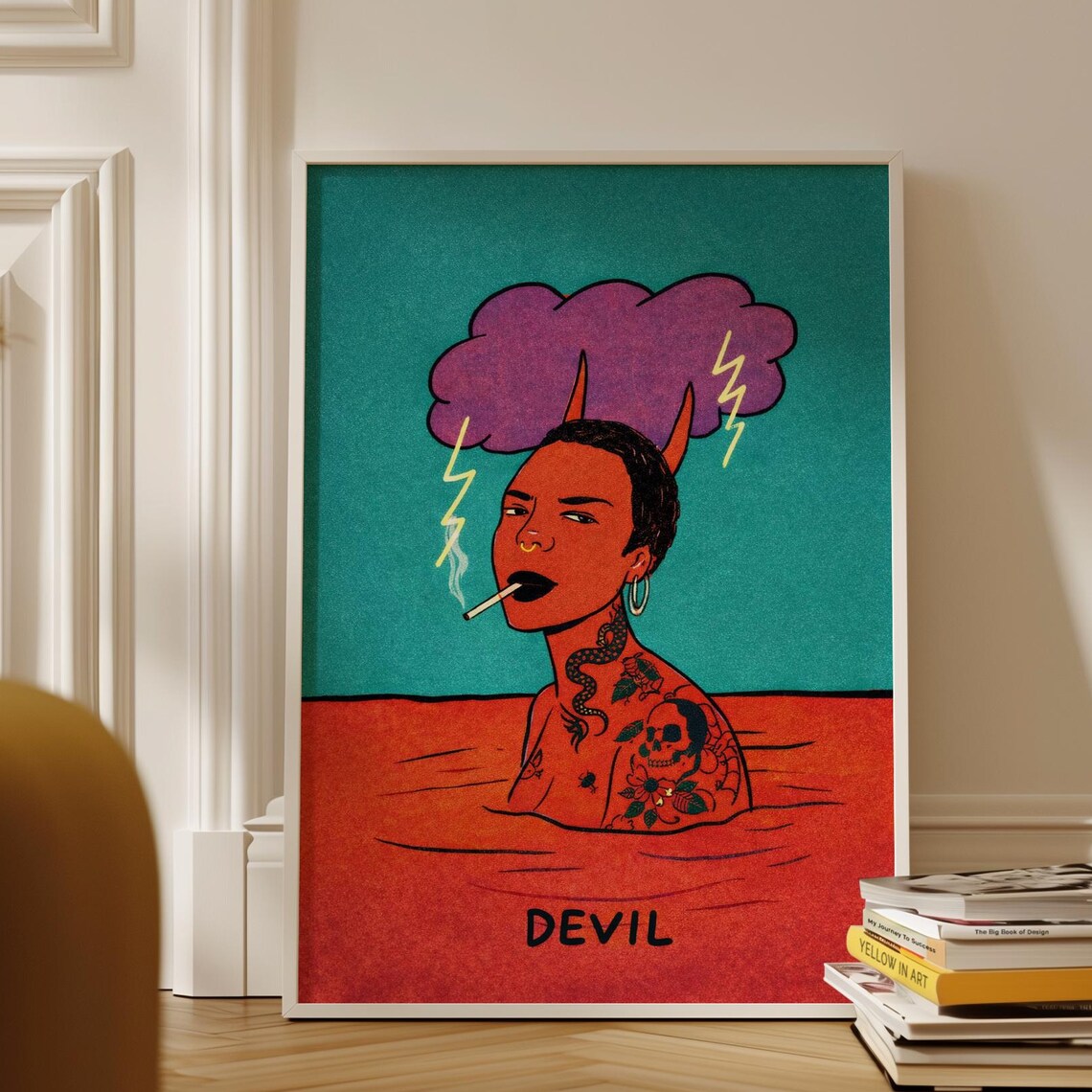 Edgy Devil Girl, Bold Feminist Poster