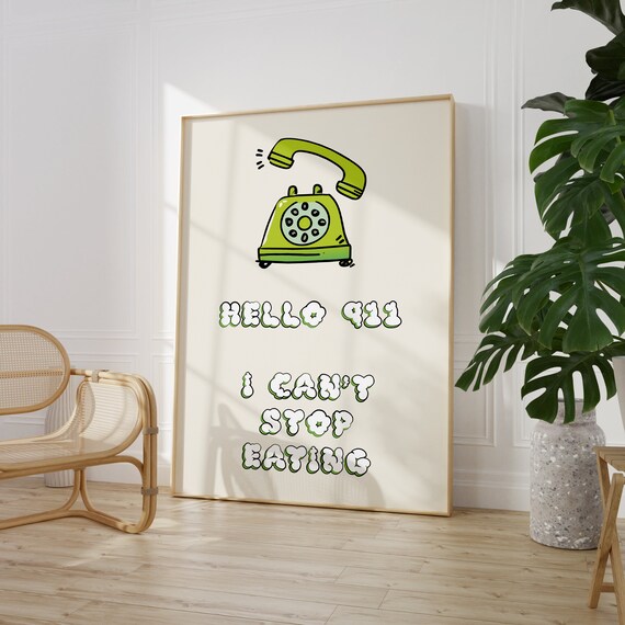 Funny Quotes Illustration Poster Quirky Pop Art Print