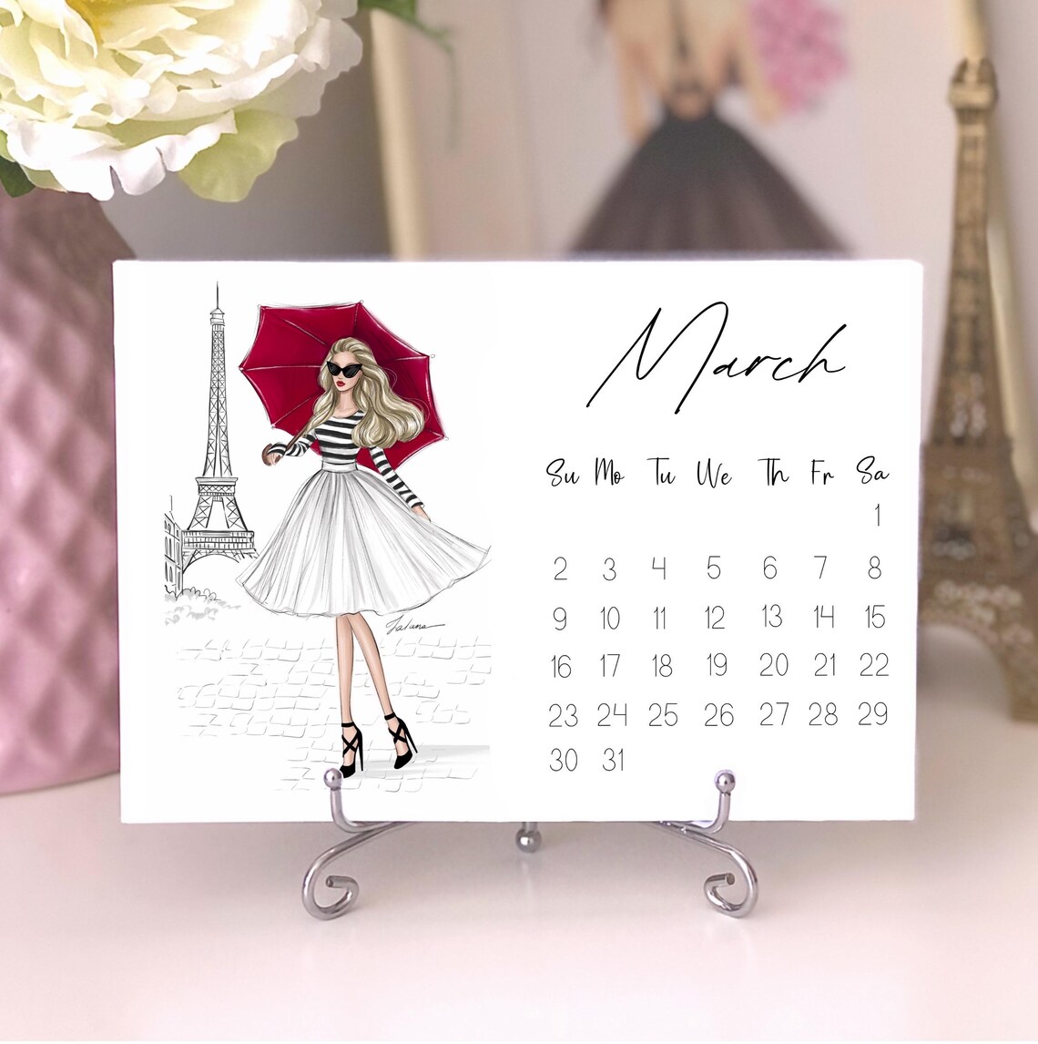 Fashion Calendar 2025 Illustrated Wall Art Print - Image 4