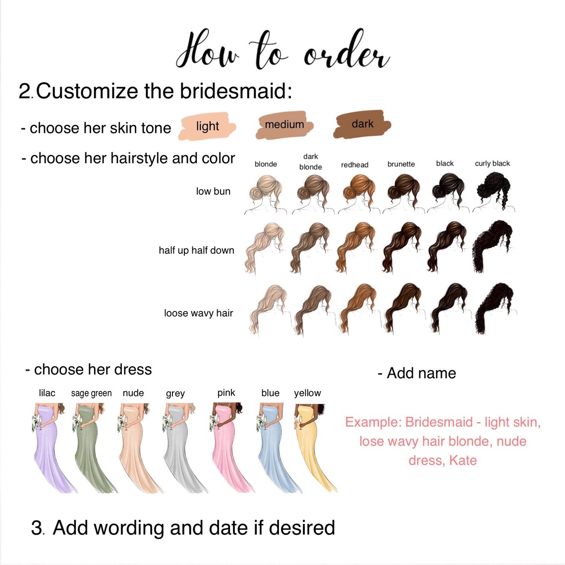 Will You Be My Maid of Honour Bridal Fashion Illustration Poster - Image 3