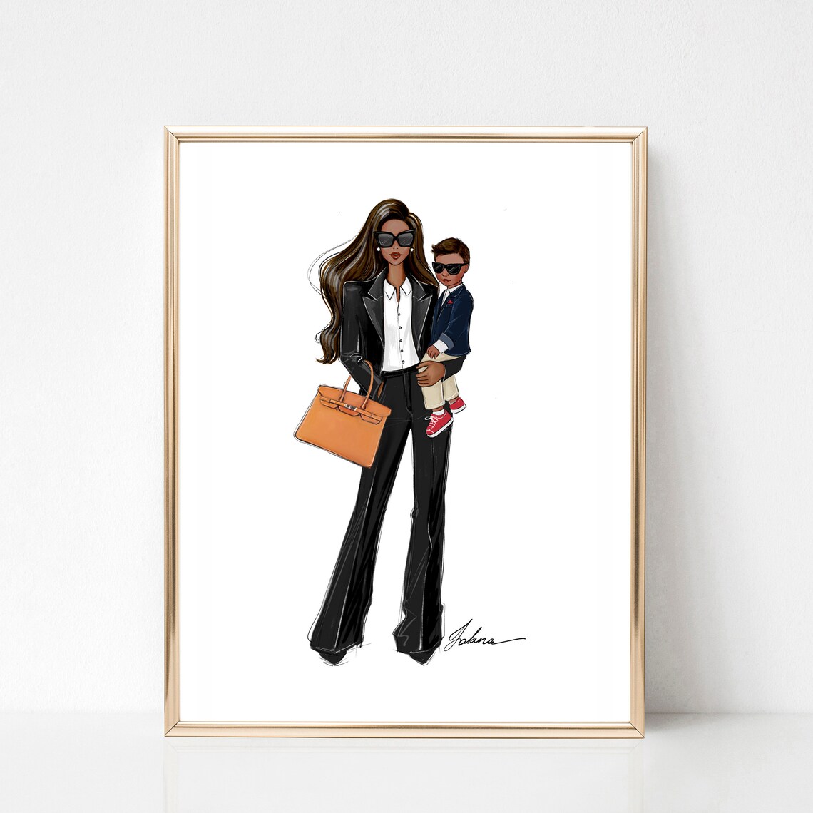 Boss Mom Of Boy Personalized Fashion Art Print - Image 4