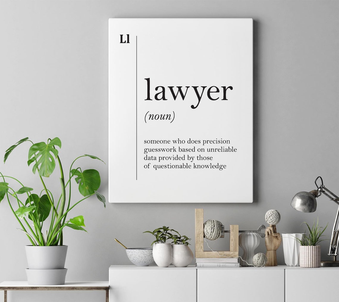 Lawyer Art Lawyer Definition Lawyer Gift Funny Attorney Gift Lawyer Poster Lawyer Office Decor Lawyer Wall Art Lawyer Graduation Gift - Image 4