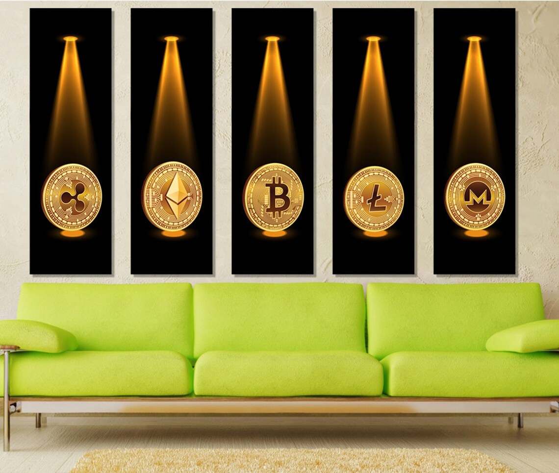Bitcoin Art, Cryptocurrency Trader Gift - Image 3