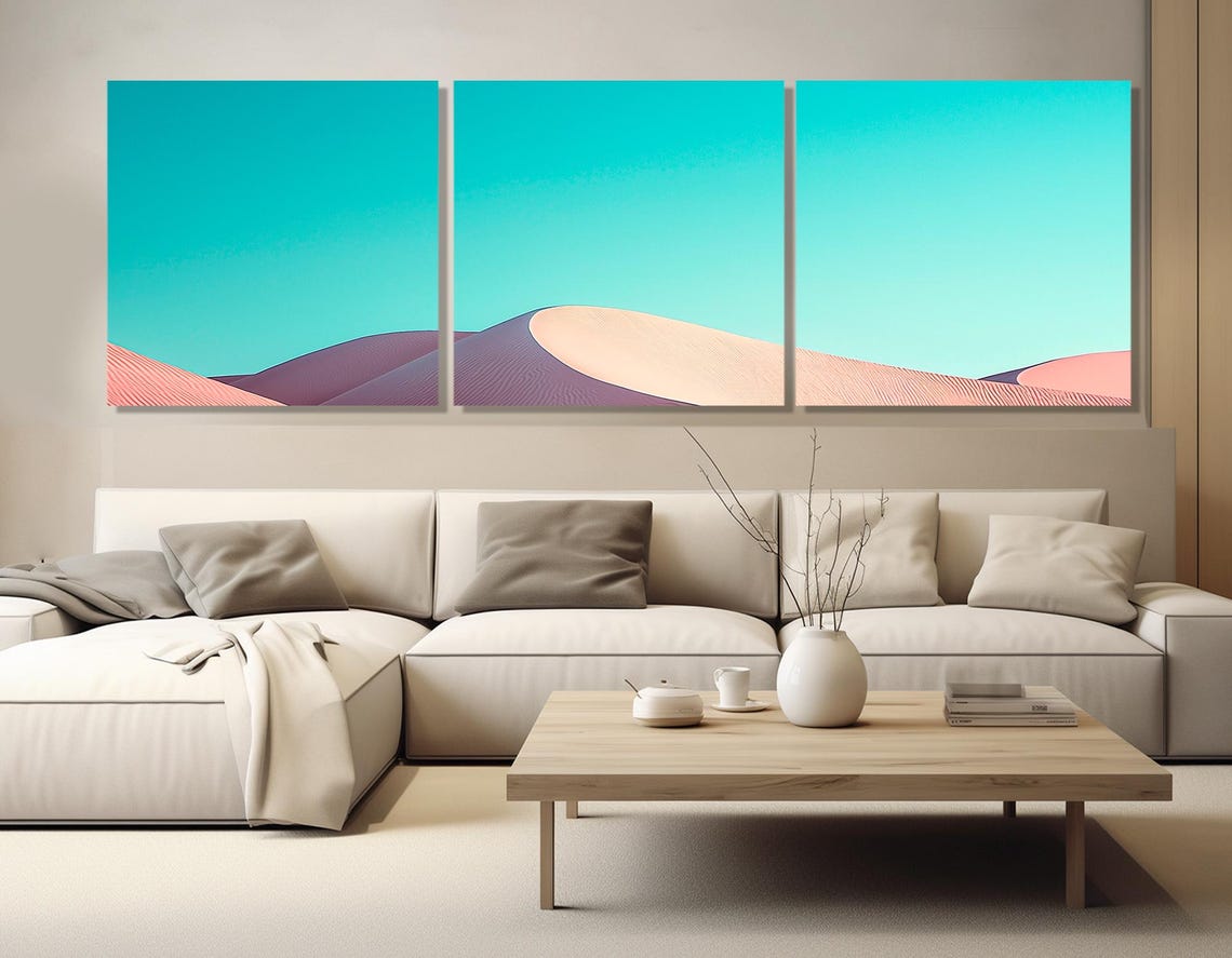 Minimalist Sand Dunes Print Abstract Desert Wall Art Minimalism Art Contemporary Wall Decor Framed And Ready To Hang - Image 4