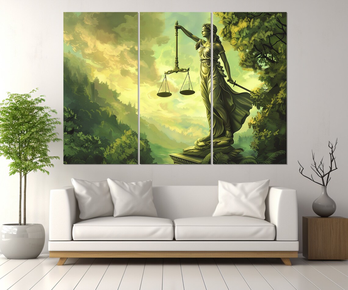 Abstract Lady Justice Lawyer Office Art Print - Image 4