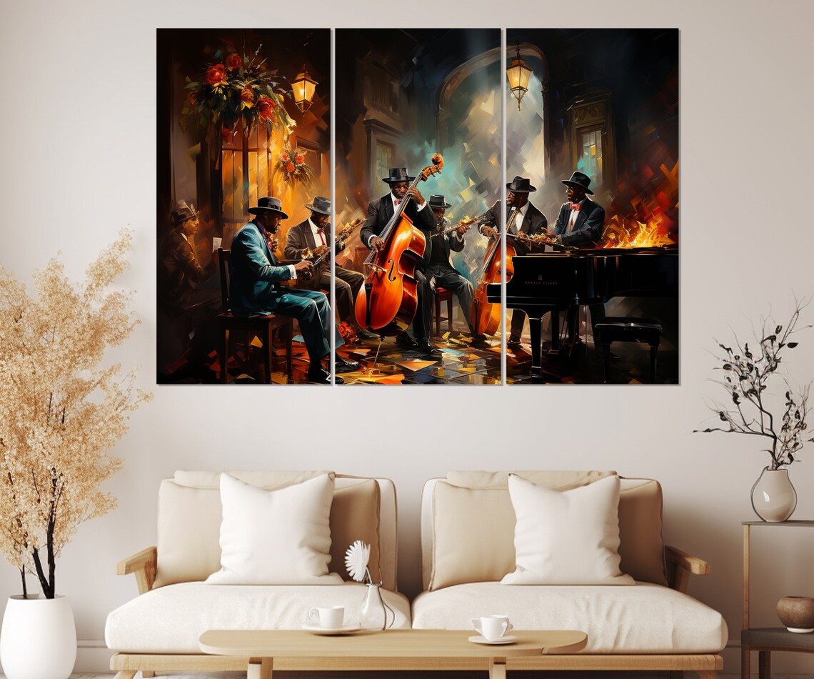 Jazz Band Retro Vintage Music Poster Art Print - Image 3