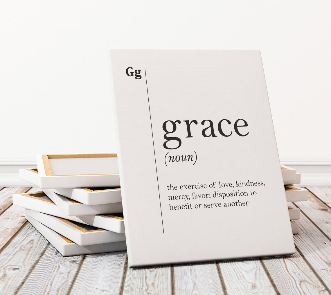 Grace Definition Print Inspirational Dictionary Word Art Gift for Home - Image 3