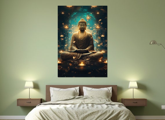 Buddha Print Buddhist Wall Art Buddha Painting Buddhist Gift Framed And Ready To Hang