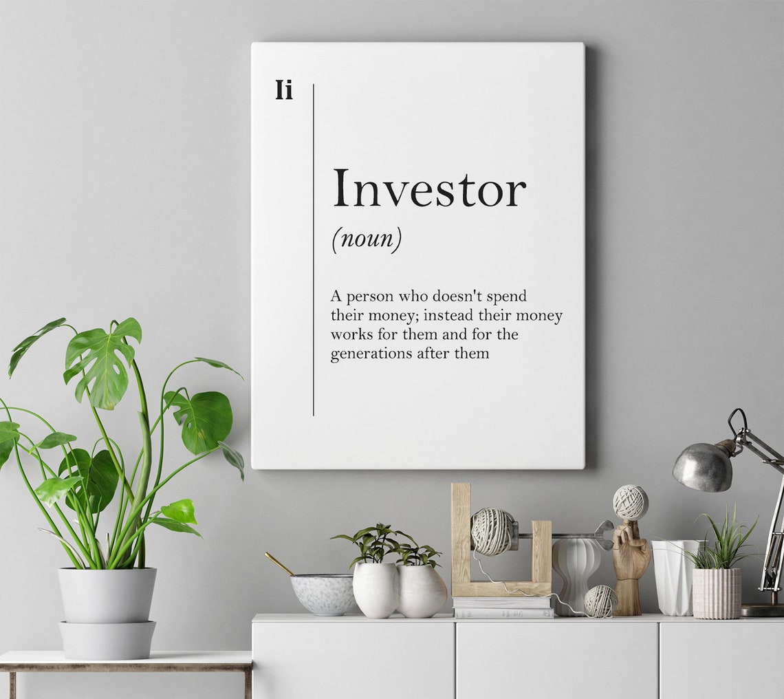 Investor Definition Poster Dictionary Style Wealth Mindset Wall Decor - Image 3