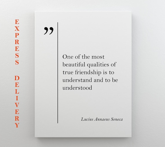 Lucius Annaeus Seneca Quote Print Friend Gift Friendship Wall Art Seneca Wall Art Seneca Print Motivational Art Seneca Poster