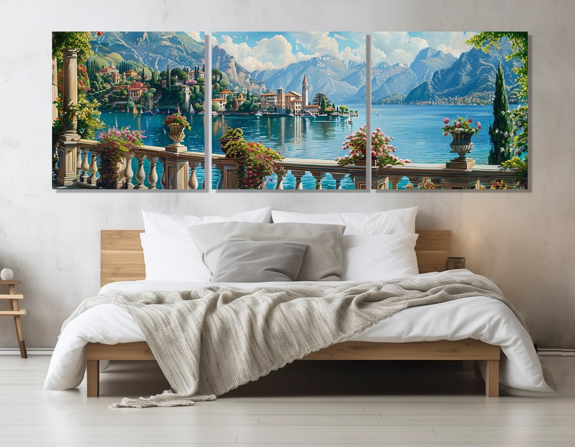 Lake Como Scenic Landscape Wall Art Print, Italy - Image 3