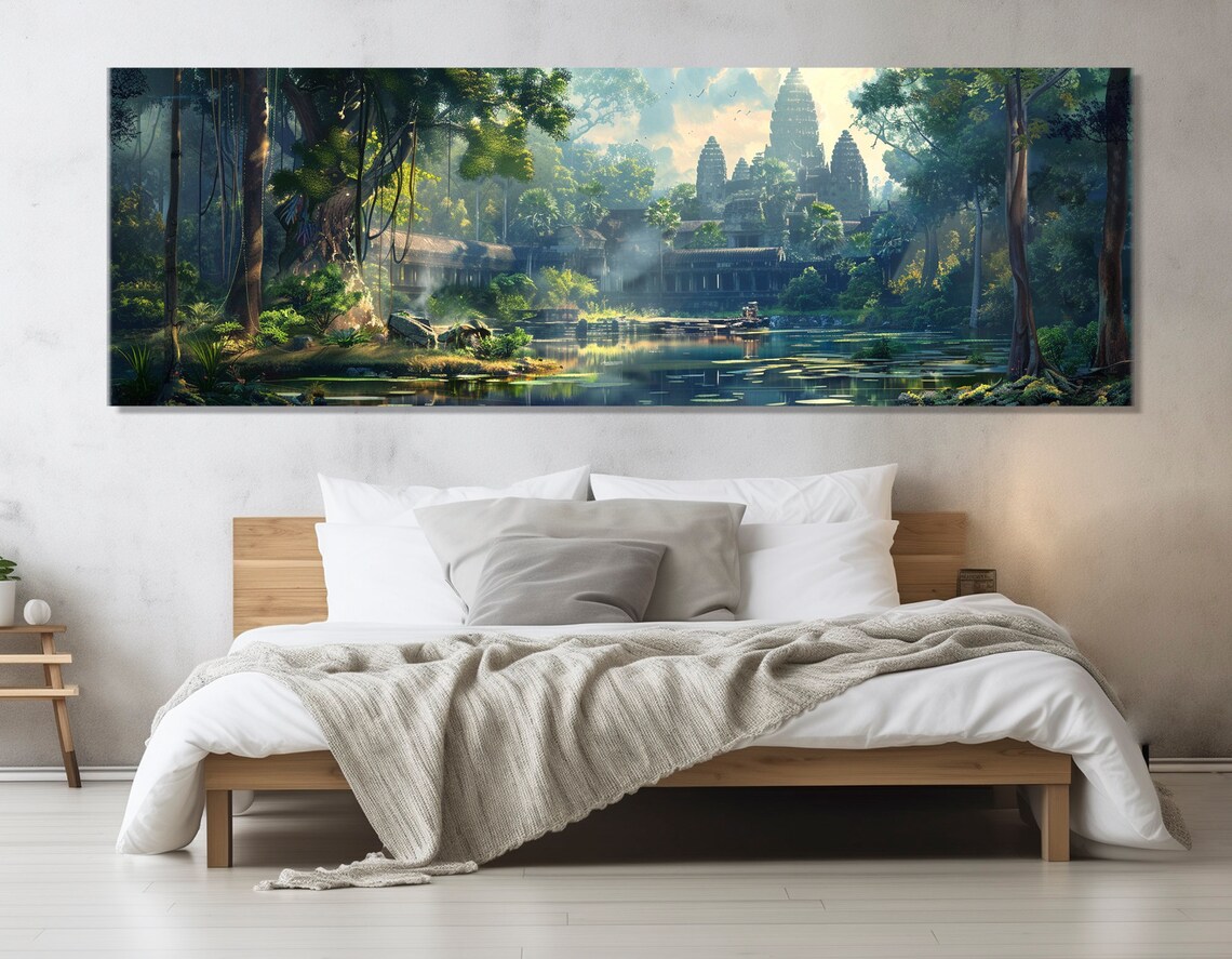 Angkor Wat Abstract Art Print, Cambodia Temple