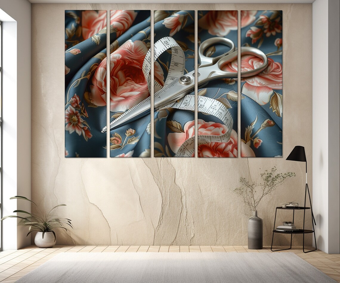 Sewing Wall Art Tailor Scissors Print Seamstress Gift Tailor Gift Sewing Wall Decor Framed And Ready To Hang - Image 3