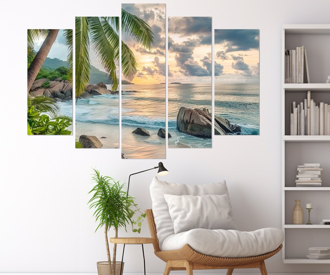Scenic Tropical Beach, Tropical Ocean Art Print - Image 3