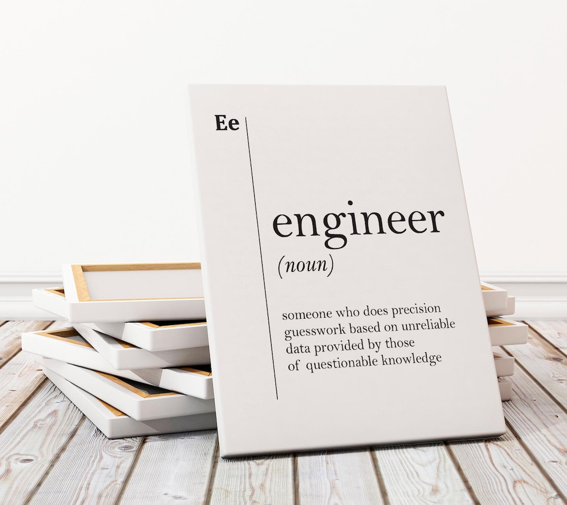 Engineer Definition Art Print, Engineer Gift - Image 3