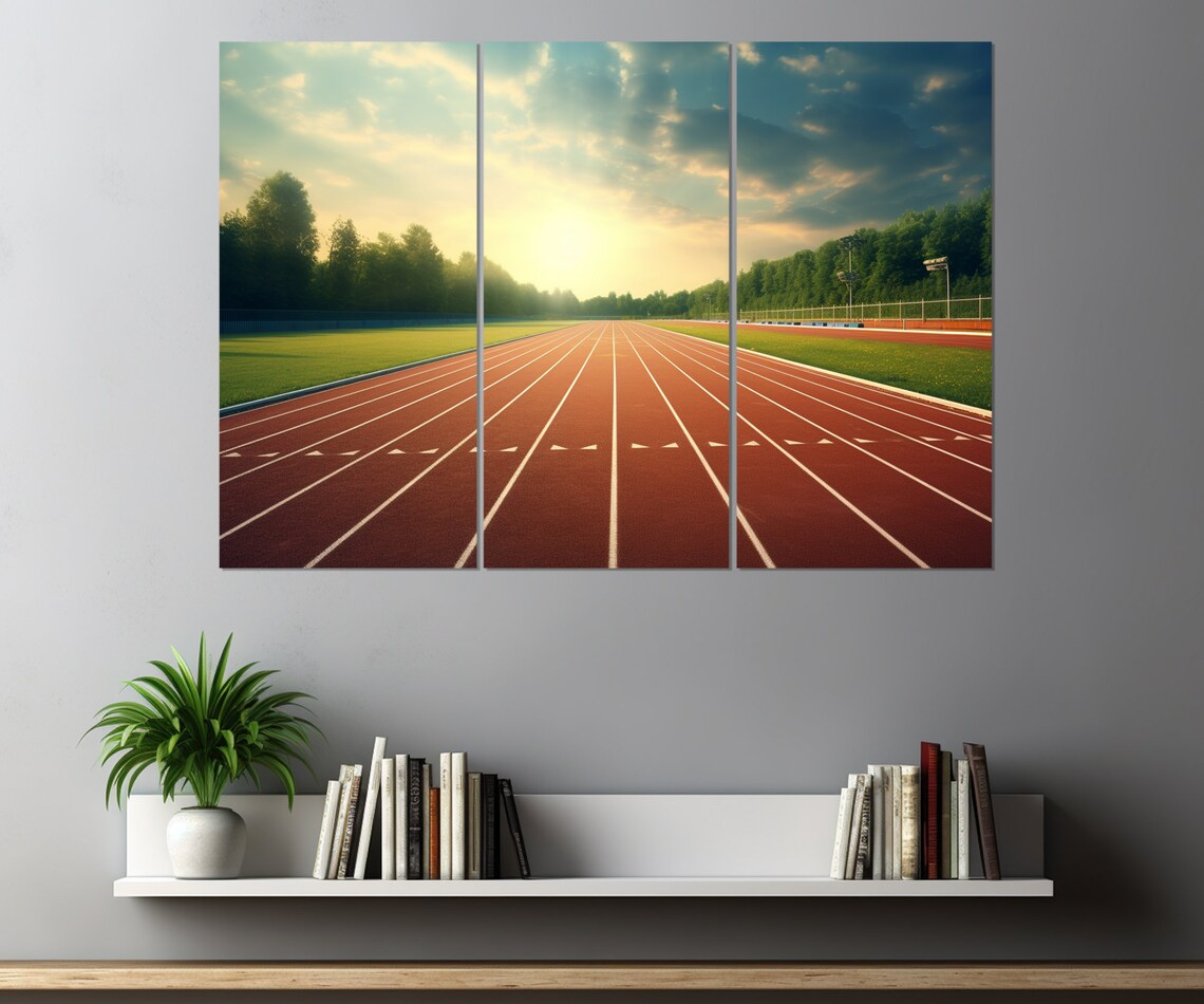 Running Track Abstract Poster, Runner Room Decor - Image 4