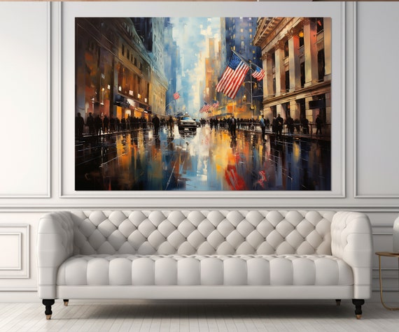 New York Stock Exchange, Wall Street Manhattan Travel Poster