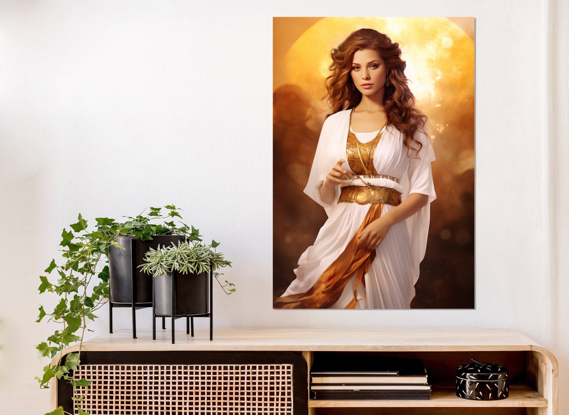 Hera Goddess Of Marriage Women And Family Print Greek Mythology Goddess Of Marriage Painting Framed And Ready To Hang
