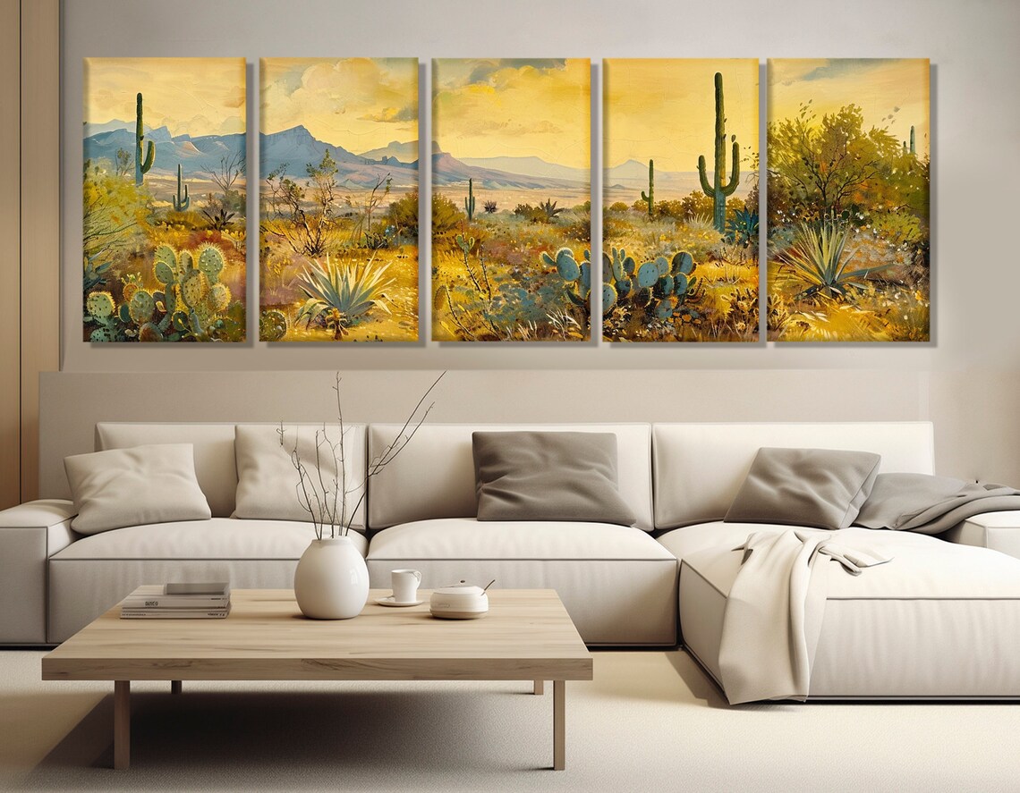 Abstract Arizona Desert Panorama, Sonoran Desert Art Print - Image 3