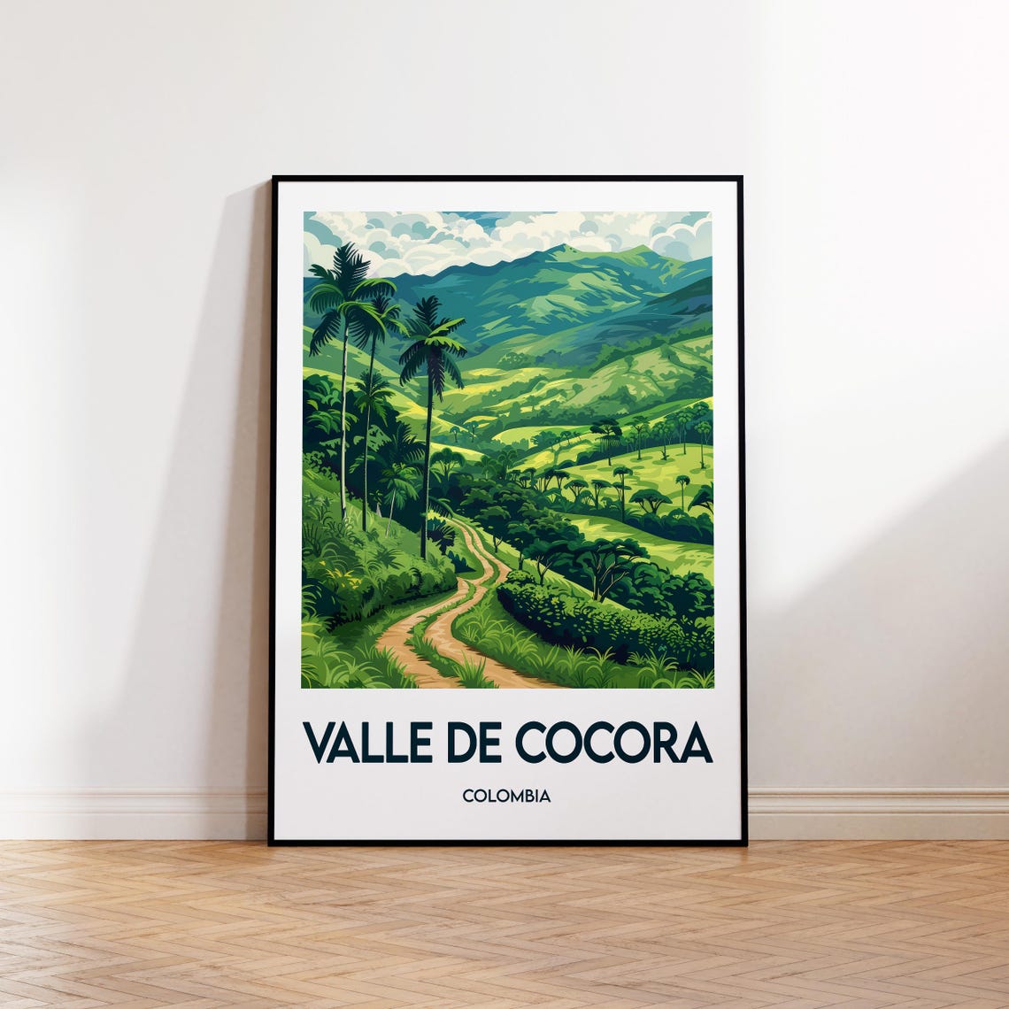 Valle De Cocora Poster Art Print Valley Colombia Gift