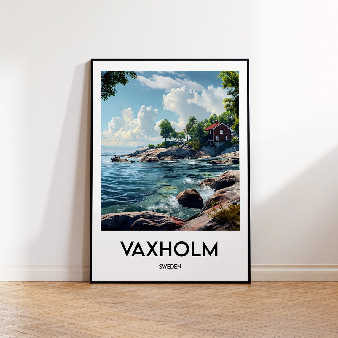 Vaxholm Vintage Travel Poster