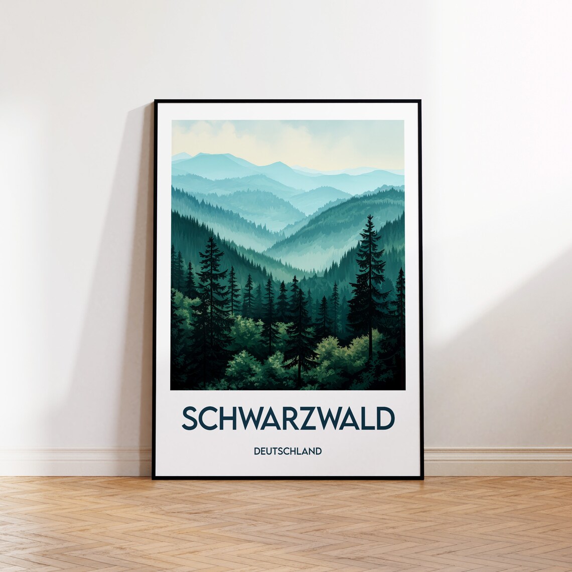 Schwarzwald Vintage Travel Poster, Black Forest Germany