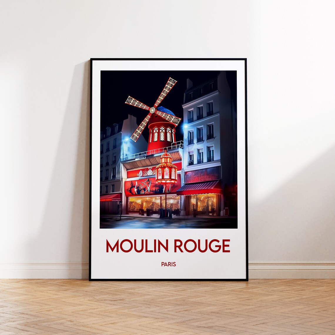 Moulin Rouge Pigalle Paris Travel Poster Art Print