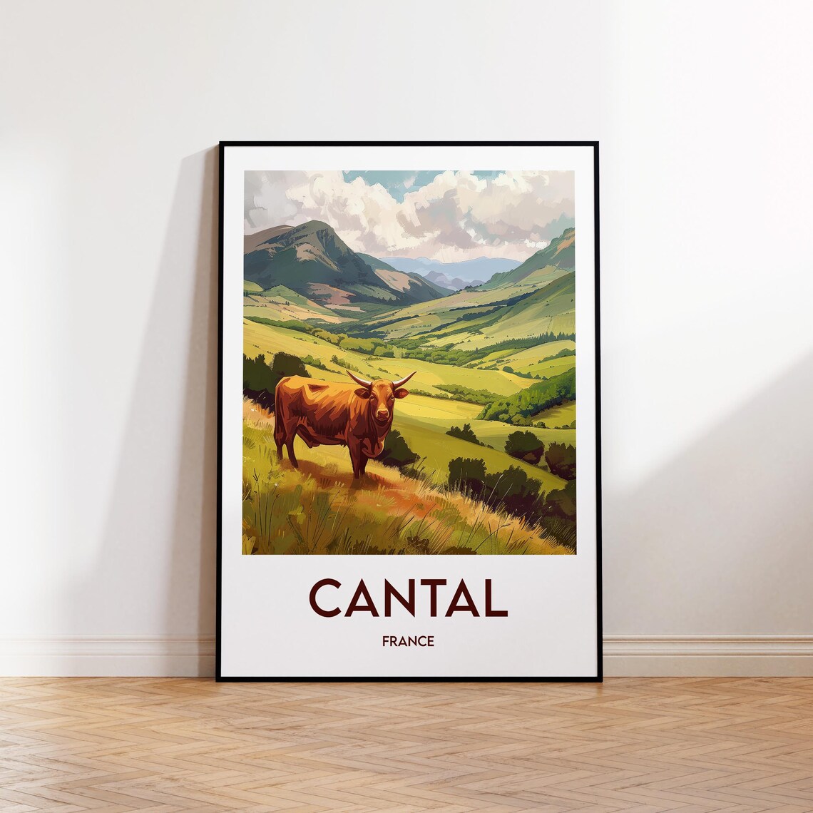Cantal France Vintage Travel Poster Art Print