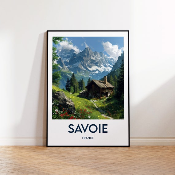 Savoie Vintage Travel Poster, Chambry France