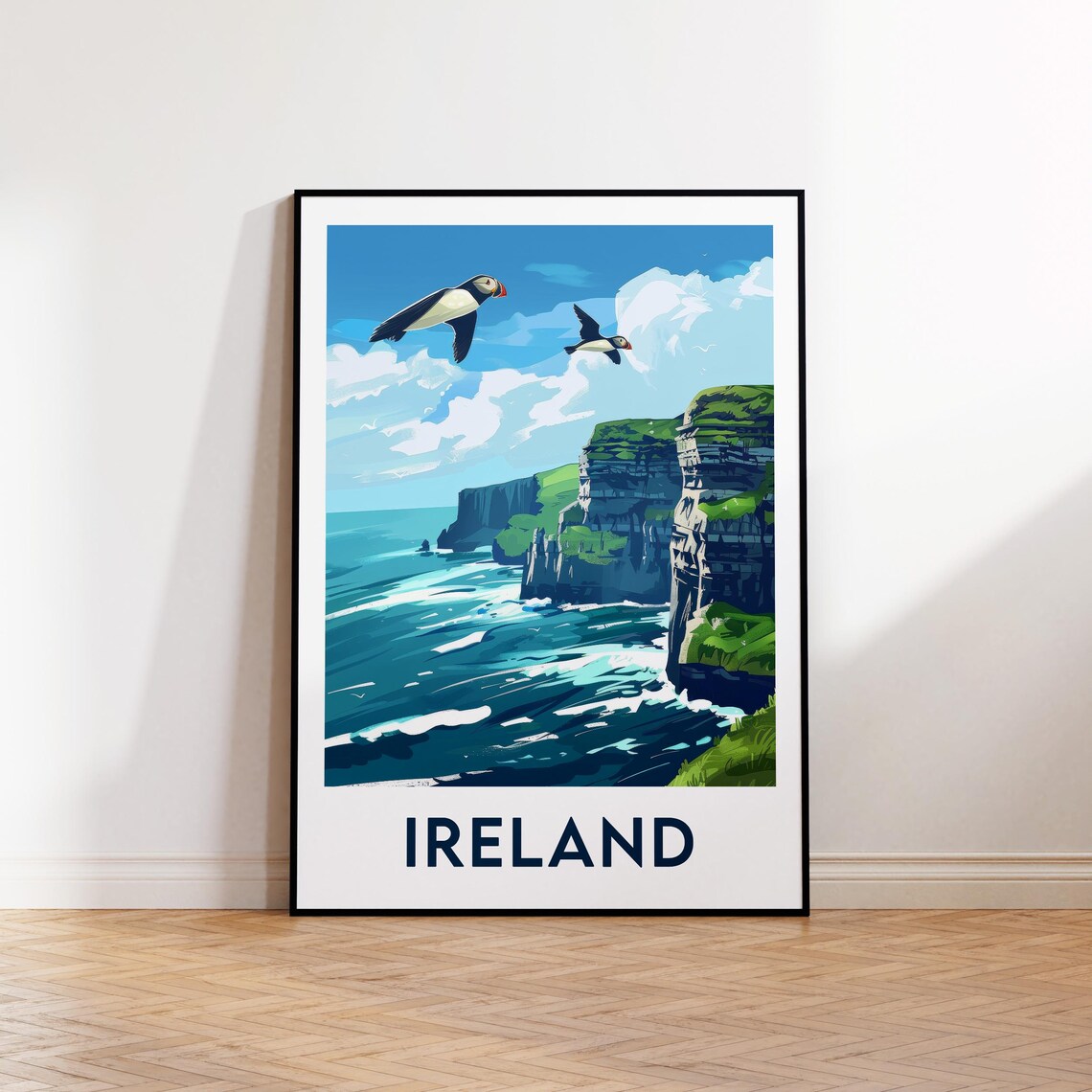 Ireland Vintage Travel Poster, Eire Art Print
