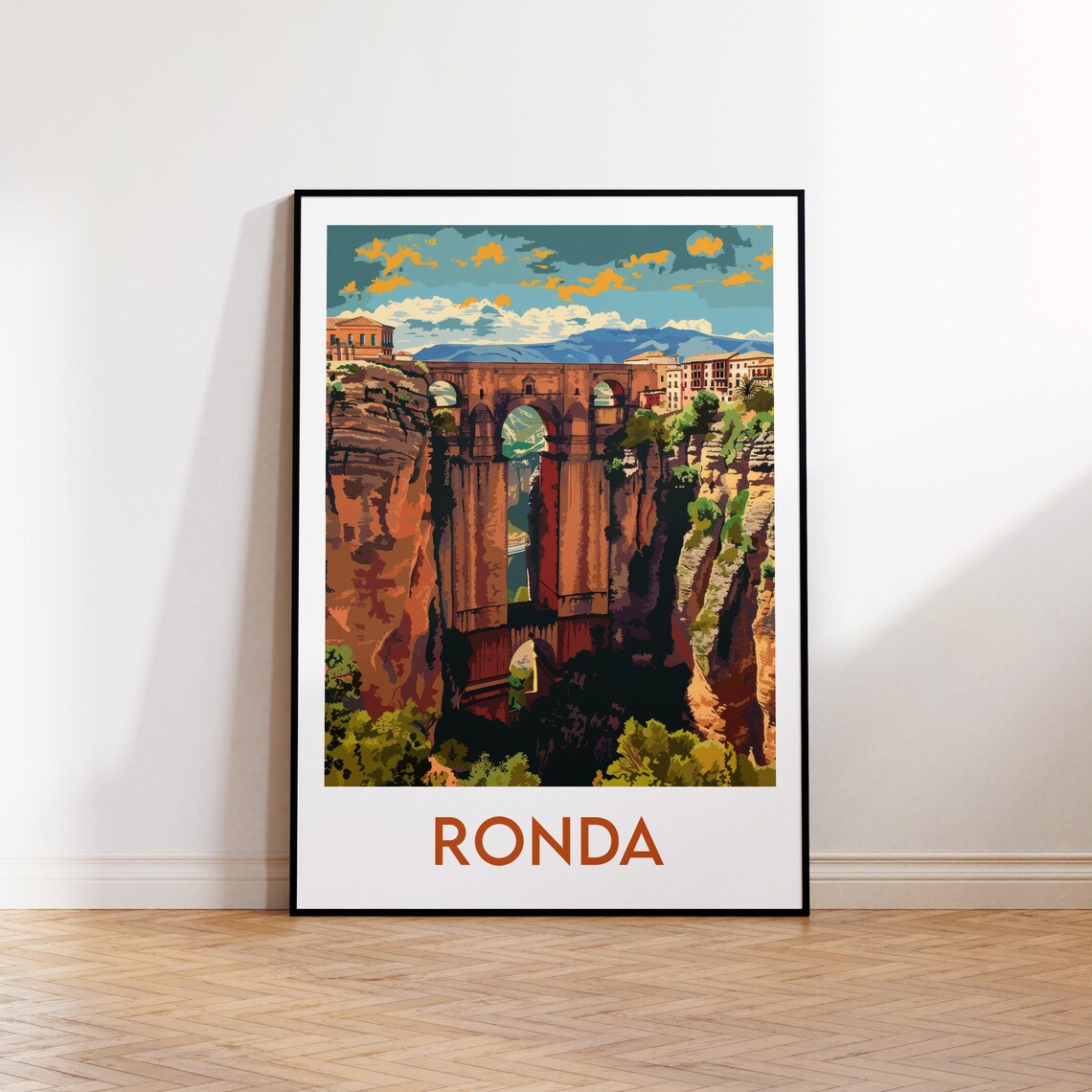 Ronda Poster Art Print, Andalusia Spain Travel