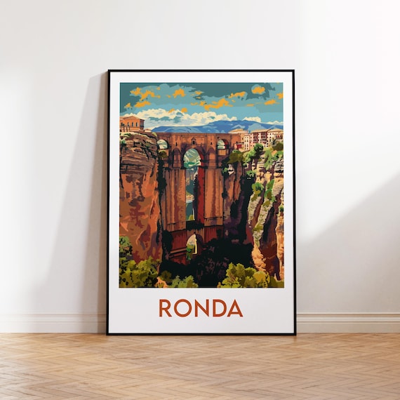 Ronda Poster Art Print, Andalusia Spain Travel
