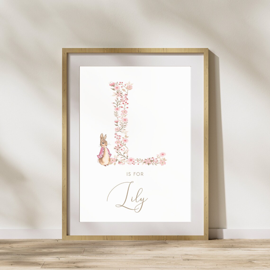 Personalised New Baby Girl Christening Art Print - Image 2