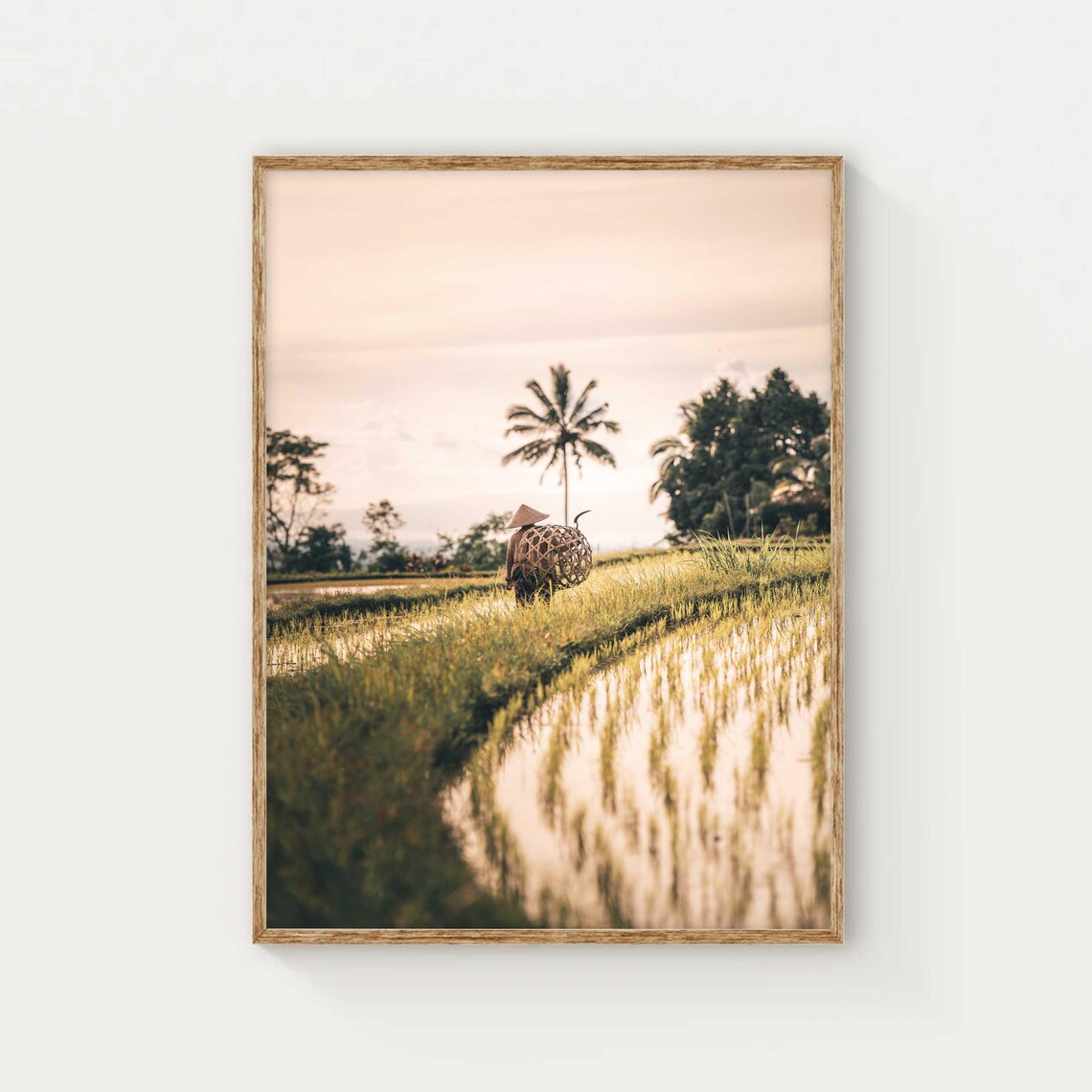 Rice Fields Bali, Tropical Landscape Art Print