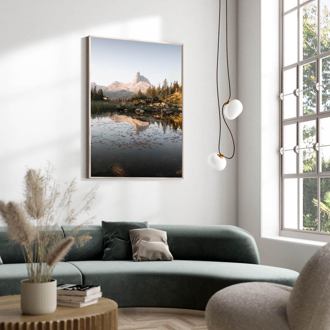 Rugged Peak Reflected in Still Mountain Lake at Sunrise Poster - Image 2