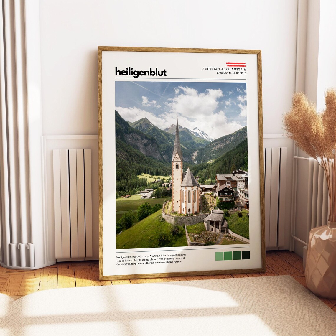 Heiligenblut Austria Alpine Village Church Mountain Valley Poster - Image 3