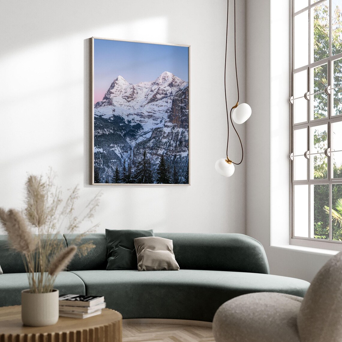 Eiger And Mnch Mountain Wall Art Swiss Alps Winter Photography Scenic Snowy Landscape Print Alpine Nature Poster European Travel Decor - Image 5