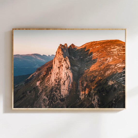 Saxer Lucke Sunrise Appenzell Swiss Alps Switzerland Landscape Photography Wall Art Print Mountain Decor New Home Gifts