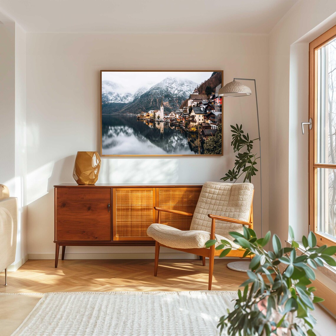 Hallstatt Austria Winter Village Travel Poster - Image 5