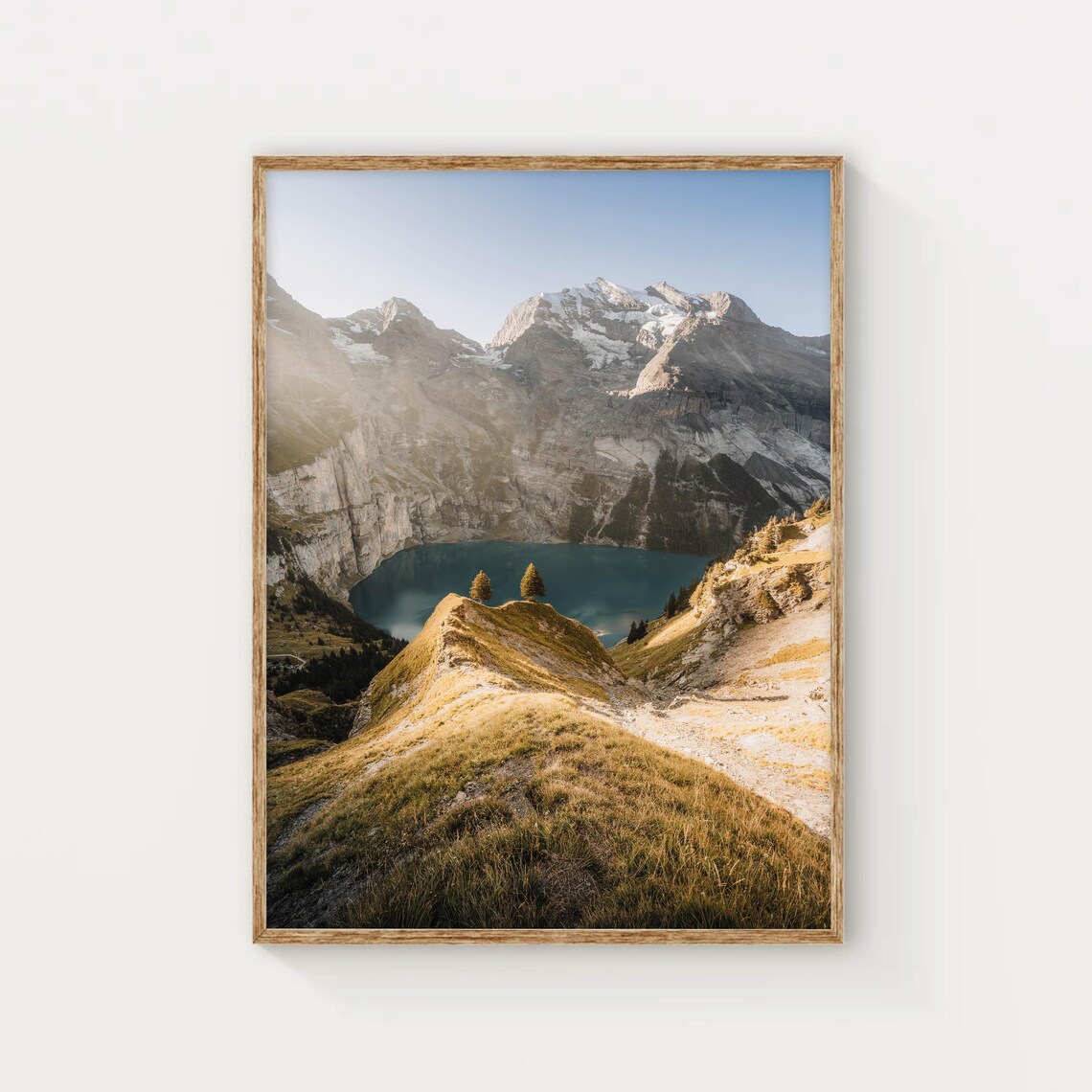 Oeschinensee Swiss Alps Mountain Photography Art Print