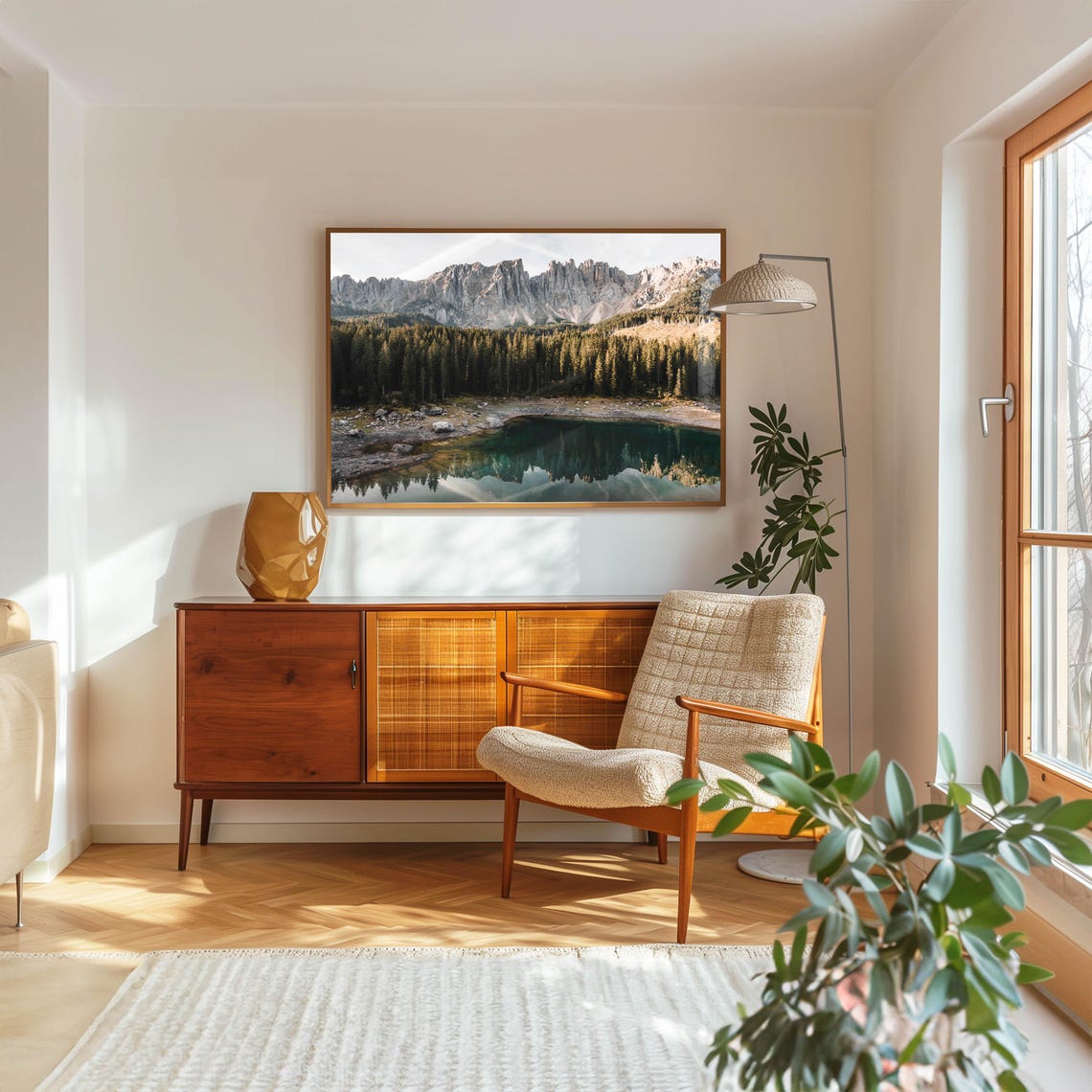 Lago Di Carezza Wall Art Dolomites Lake Reflection Print Mountain Landscape Photography Alpine Home Decor - Image 5