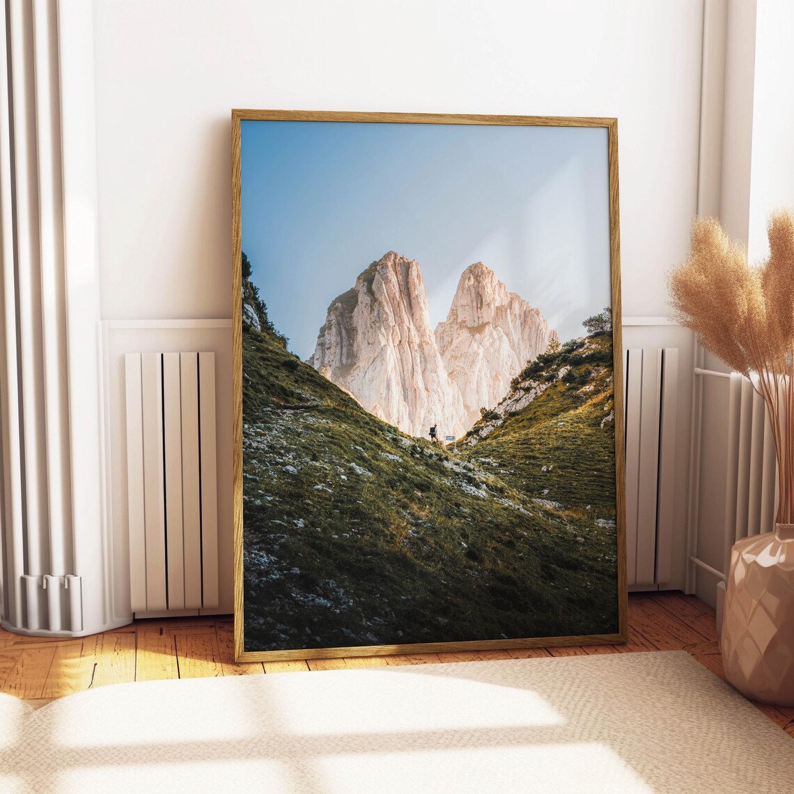 Hiker At Saxer Lcke, Swiss Alps Travel Poster - Image 4