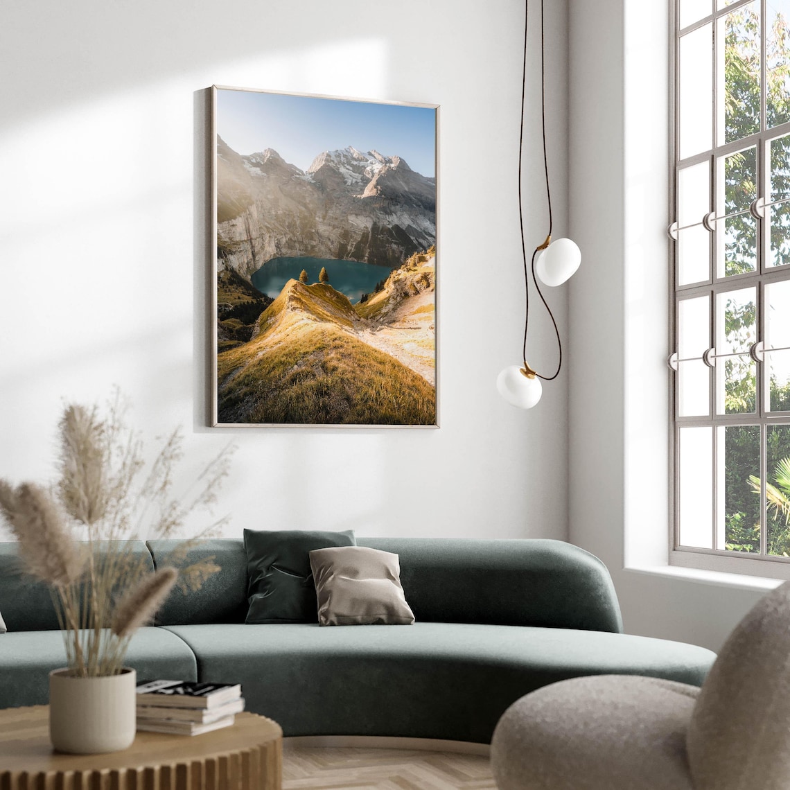 Oeschinensee Swiss Alps Mountain Photography Art Print - Image 2