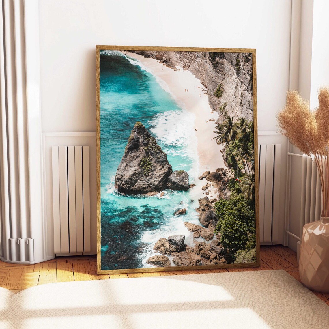 Diamond Beach Nusa Penida Bali Aerial Tropical Beach View Poster - Image 4