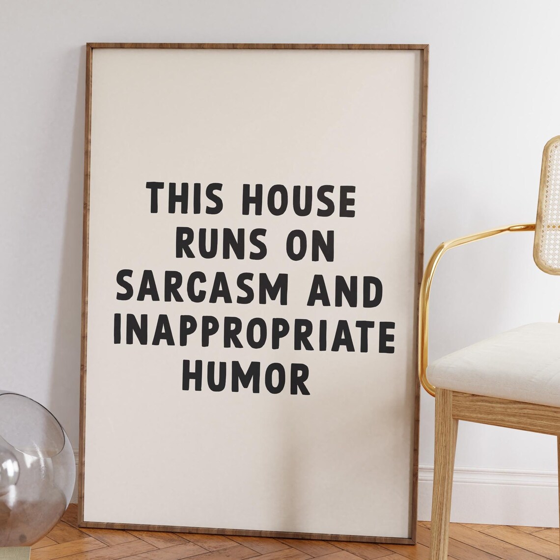 This House Runs On Sarcasm Neutral Quote Print