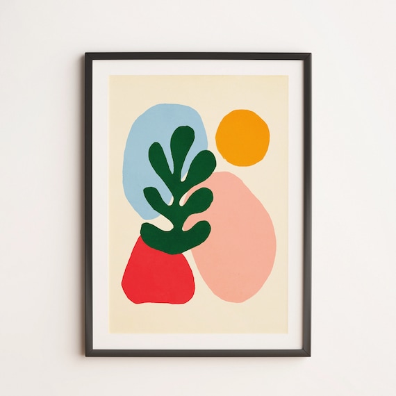Wildlife Cutouts By Henri Matisse Retro Matisse Colorful Mid Century Abstract Poster Art Print